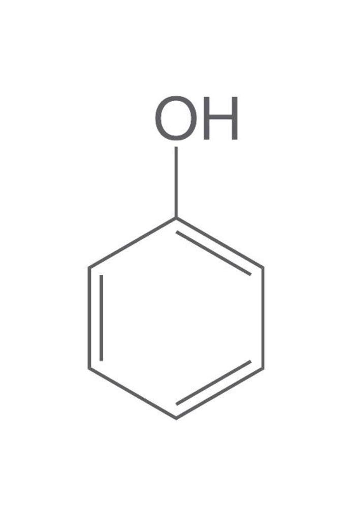 Phenol, min. 99.5 %, p.a., detached crystals, 250 g, glass