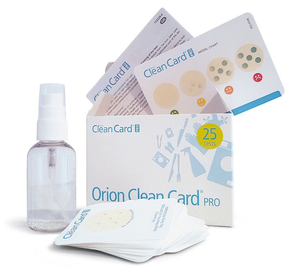 Orion Clean Card® PRO Starter Kit, for hygiene control, 1 kit, cardboard