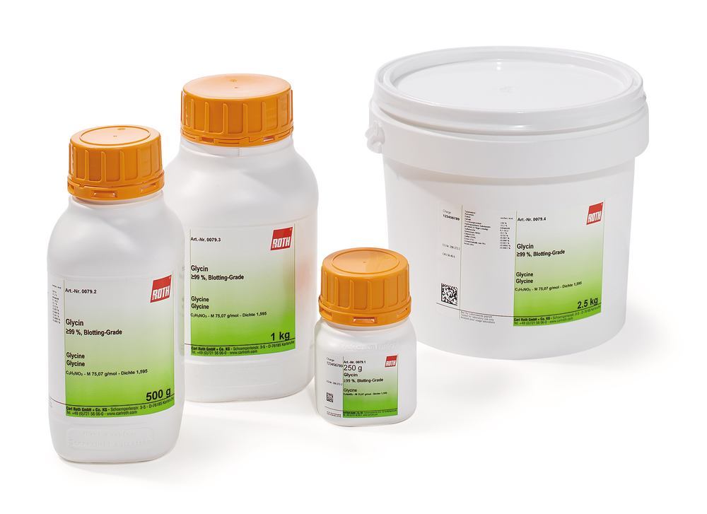 Glycine, 1 kg, min. 99 %, Blotting-Grade, 1 kg, plastic