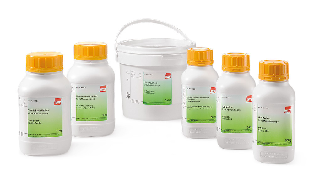 LB Medium (Lennox) vegetal, for molecular biology, animal-free, 1 kg, plastic