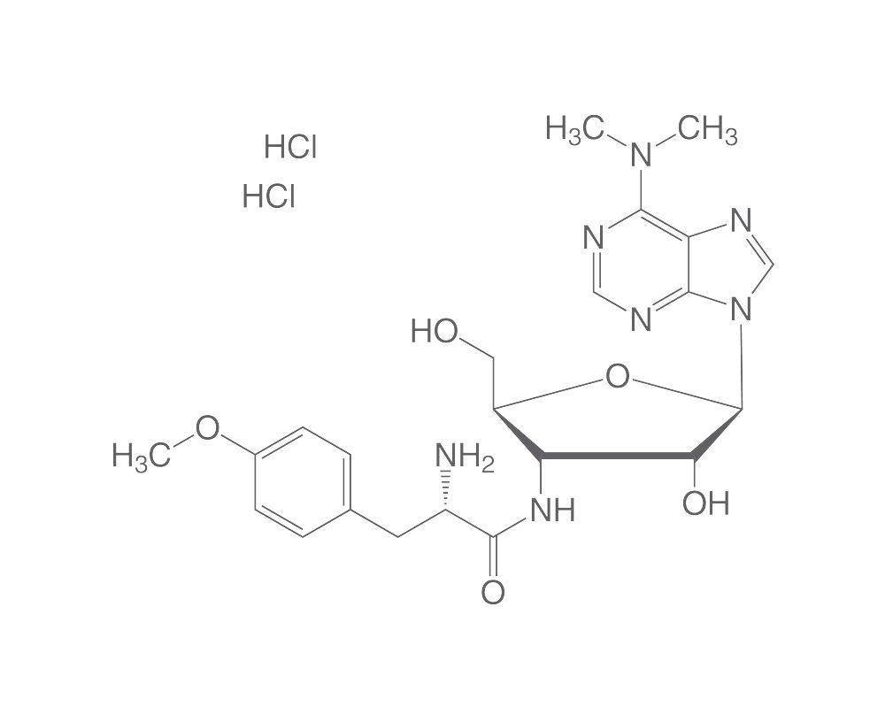 Puromycin dihydrochloride, min. 98 %, for biochemistry, 25 mg, glass