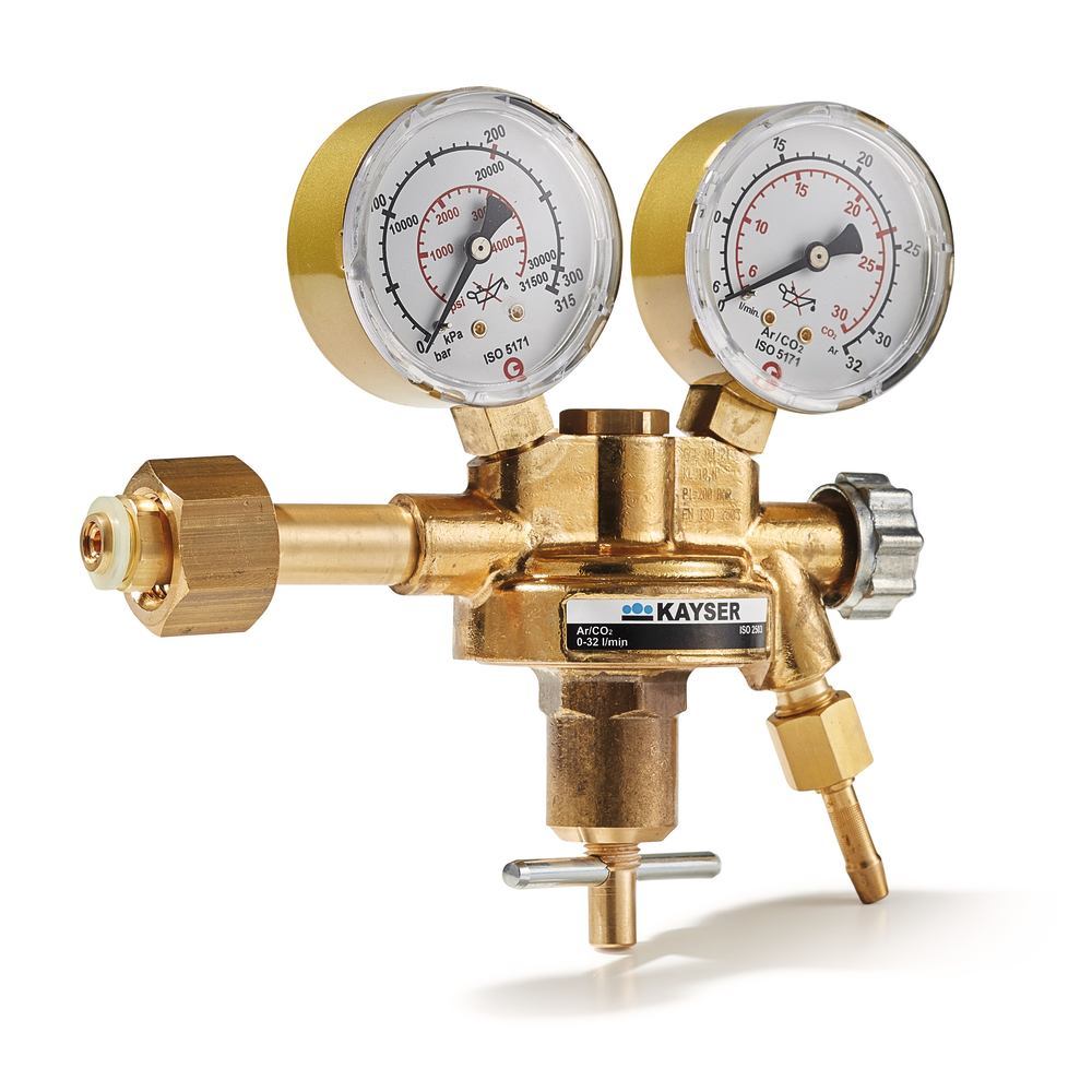 Bottle pressure regulator, one stage, brass, Ar/CO2, 0-24/23 l/mi, 1 unit(s)