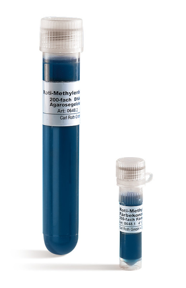 ROTI®Methylene blue, staining concentrate, 200x conc., 12 ml, plastic