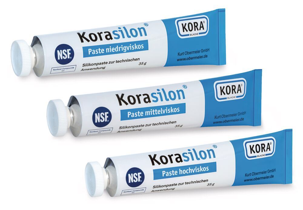 Range of KORASILON® pastes, 2 each tube low-, medium-, high-viscos., 1 set
