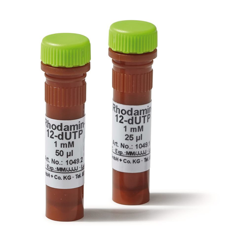 Rhodamine-12-dUTP, min. 95 %, 1 mM solution, 25 µl, plastic