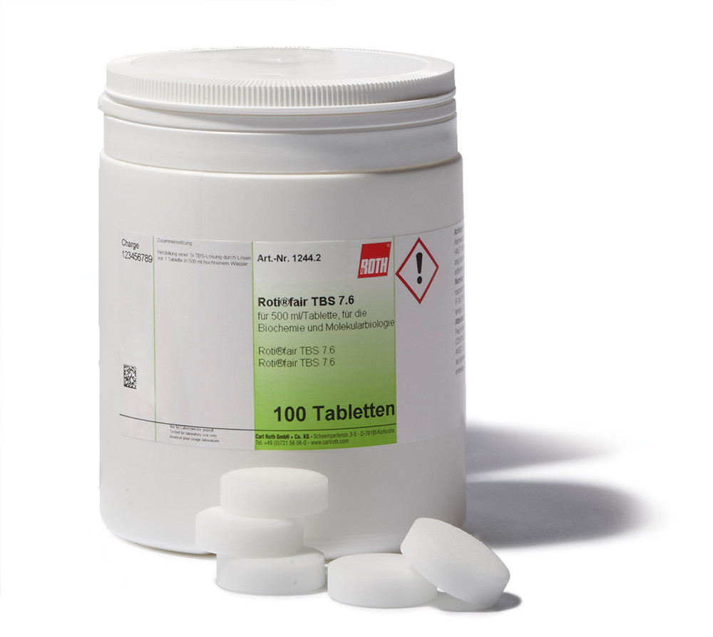 ROTI®fair TBS 7.6, for 500 ml / tablet, 10 unit(s), blister
