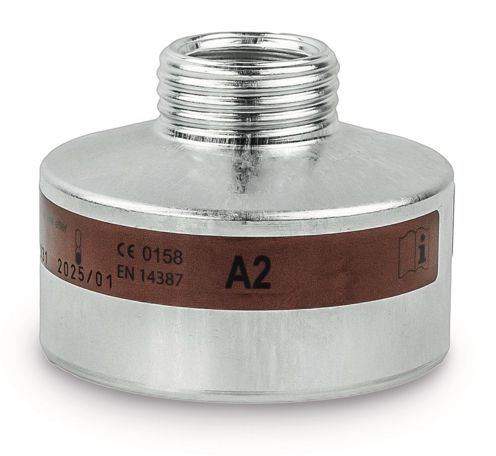 Respiratory protection filter, brown, EN 14387, type A2, 1 unit(s)