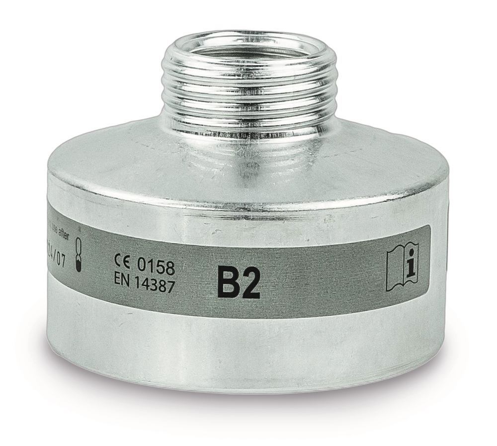 Respiratory protection filter, grey, EN 14387, type B2, 1 unit(s)