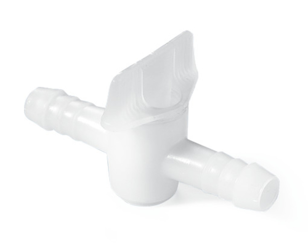 Rotilabo®-tubing connectors, PE, natur. colour., stopcock connect.,L 95mm