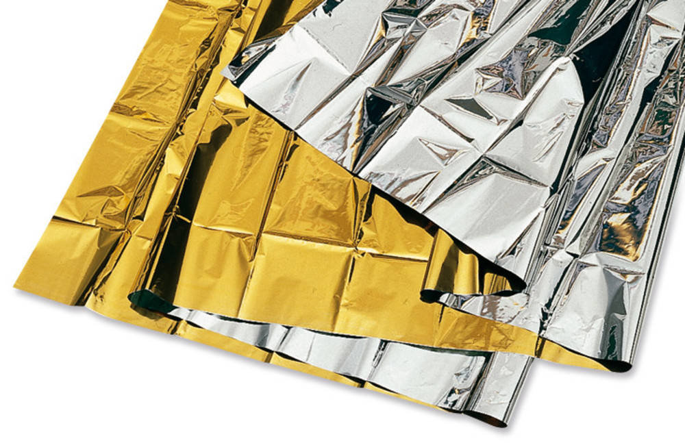 Rescue blanket, aluminium-vaporised PE-foil, 210x160 cm, 1 unit(s)
