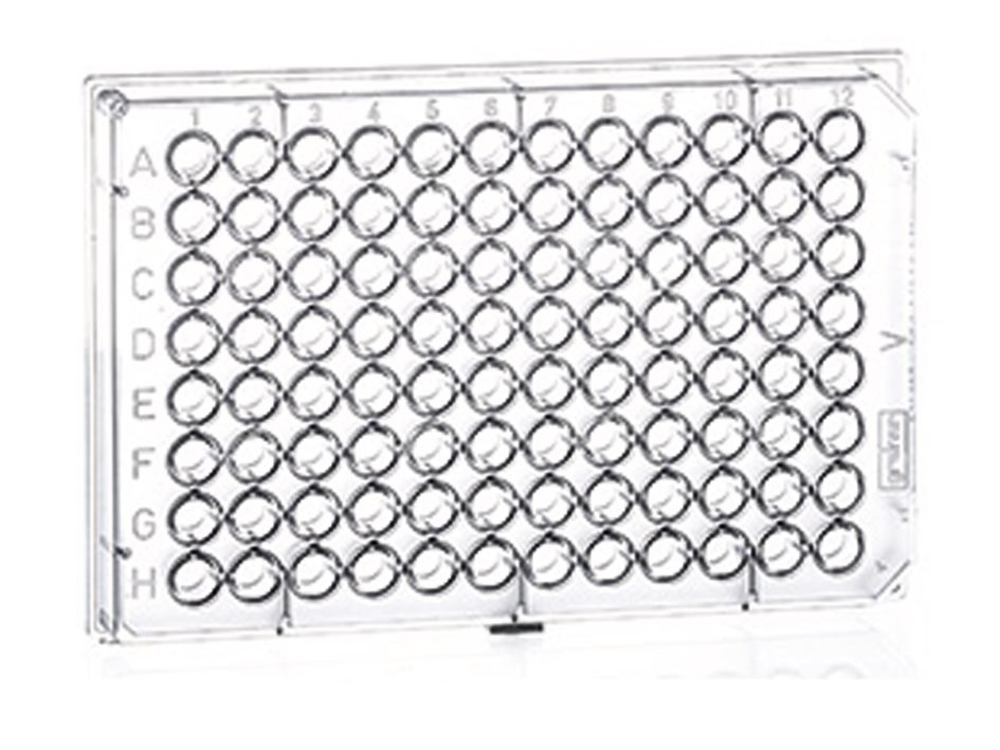 Microtest plates, V-profile, 96-well, PS, sterile, 100 unit(s)