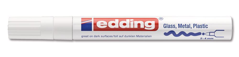 Paint marker edding®, 750, white, round tip, fine, 2-4 mm, 10 unit(s)