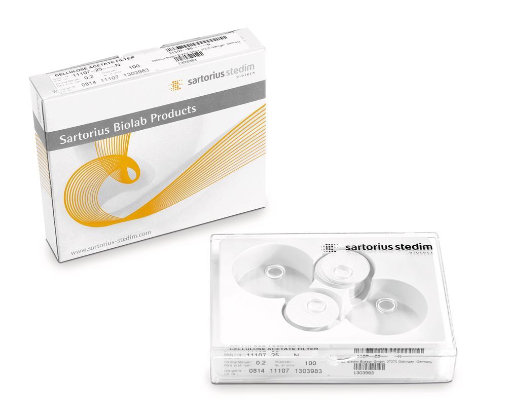 CA membrane filters, 0.2 µm, 25 mm, 100 unit(s)