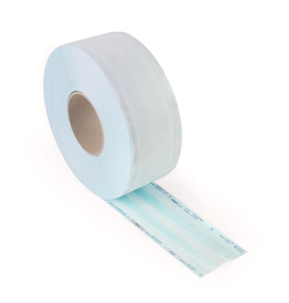 stericlin® sterilisation bags, roll, side gusset, L100 m x B75 mm x H25 mm