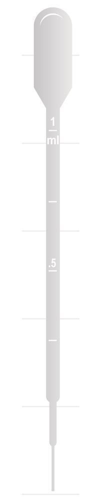Pasteur pipettes graduated, 1 ml non-sterile, small suction ball