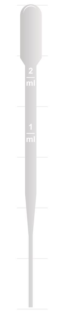 Pasteur pipettes graduated, 2 ml sterile 25 x 20, 500 unit(s)