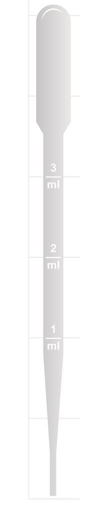 Pasteur pipettes graduated, 3 ml sterile, 500 unit(s)