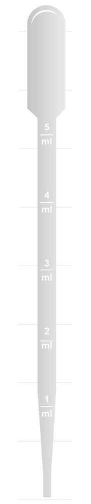 Pasteur pipettes graduated, 5 ml non-sterile, 250 unit(s)