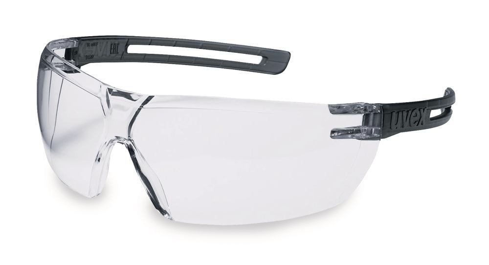 x-fit safety glasses, grey, clear lens, 1 unit(s)