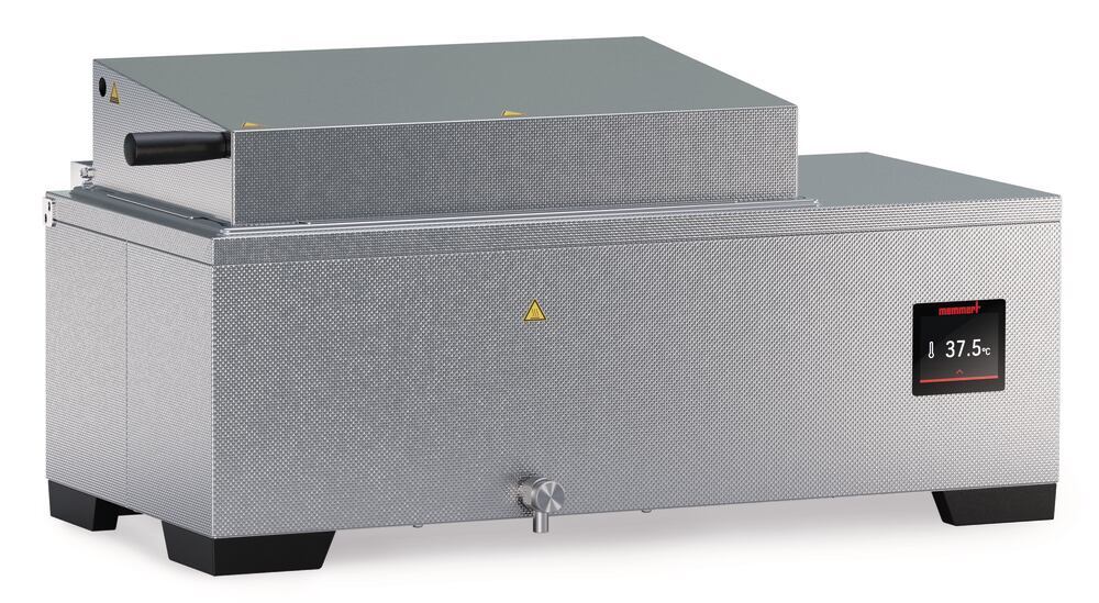 WTB 15 water bath incl. flat cover with, Rings and slanting cover, draincock,