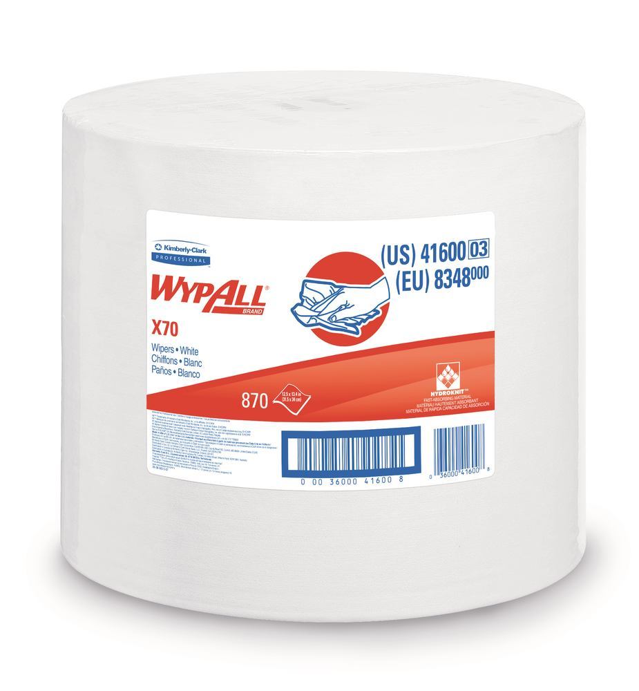 WYPALL® X70 reusable wipes , 1-ply, white, one roll, 340 x 315 mm, 1 unit(s)