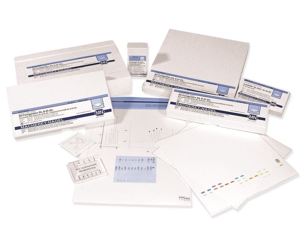 TLC-Plates ALUGRAM® Xtra SILGUR, /UV254, 20x20 cm, alumin. foil, 0.2mm