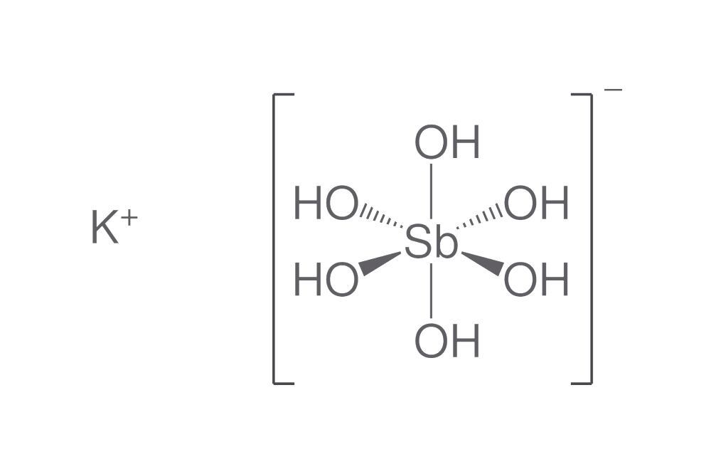 Potassium hexahydroxoantimonate(V), min. 98 %, 1 kg, plastic — Carl Roth, cod 1HEK.3