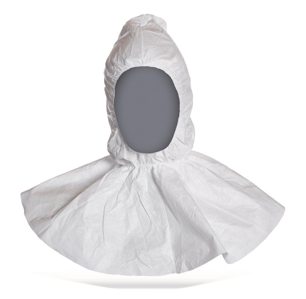 TYVEK 500 hood, PH30 model, White, with extended collar, 25 unit(s)