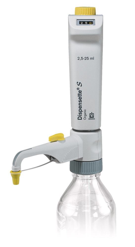 Dispensette® S Organic, digital, with recirculation valve, vol. 2.5-25 ml