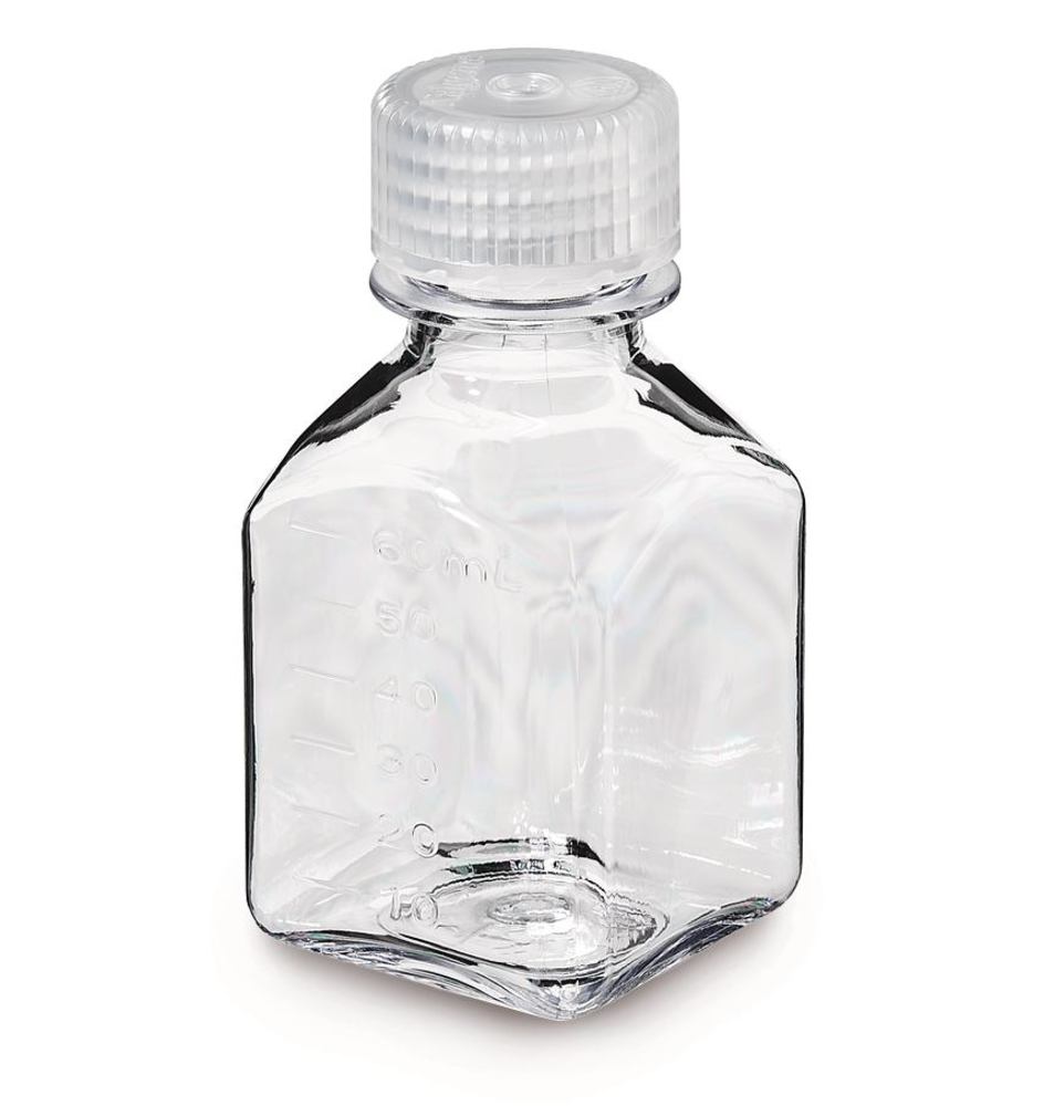 Narrow mouth bottle square, , PC, 60 ml, 12 unit(s) — Carl Roth, cod 1L1H.1
