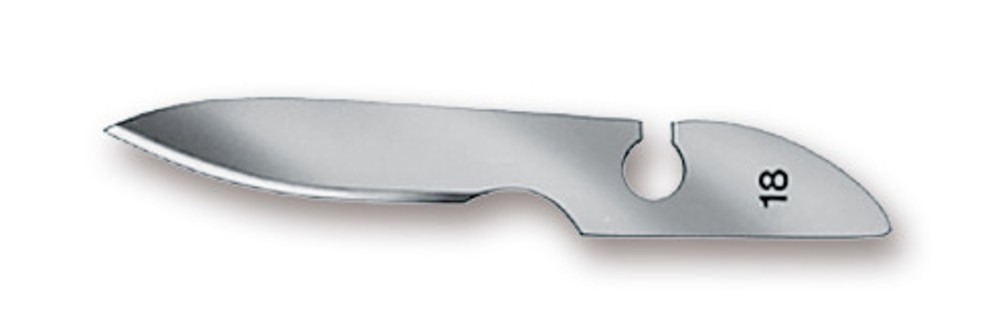 Scalpel blades, type 18, sterile, 144 unit(s)