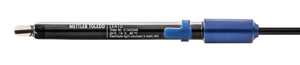 pH single-rod measuring cell LE410, with fixed cable (BNC+Cinch), 1 unit(s)