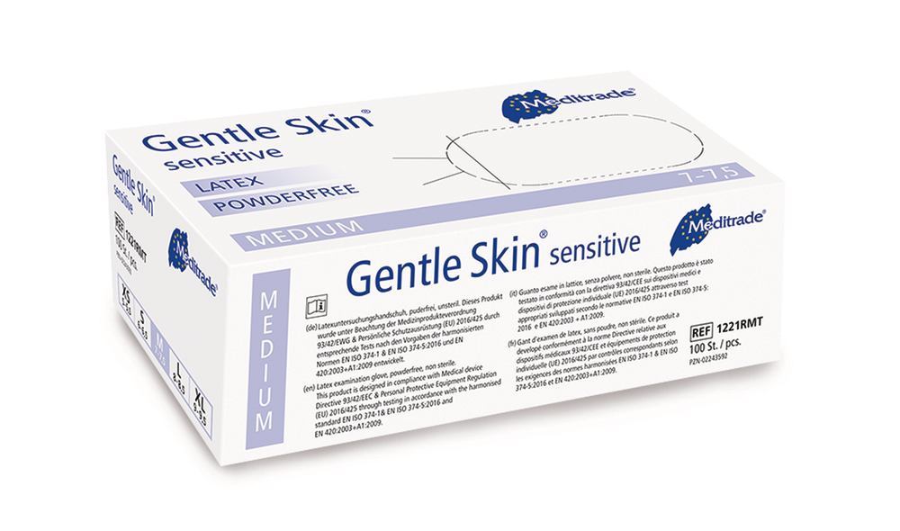 Examination gloves, Gentle Skin sensitive, size M, 100 unit(s)