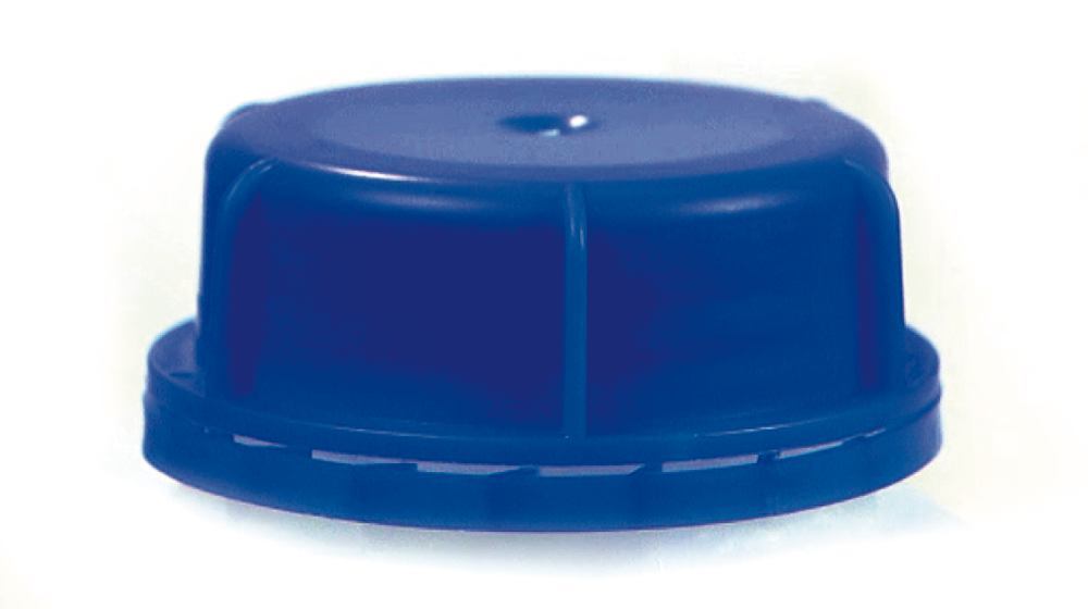Tamper-evident cap, for 5 and 10 l comp. canisters, PP, blue, 1 unit(s)