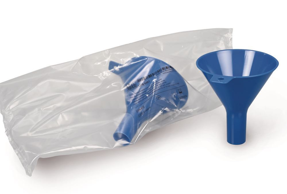 Disposable powder funnel, PS, , blue, sterile, 10 unit(s) — Carl Roth, cod 1N51.1