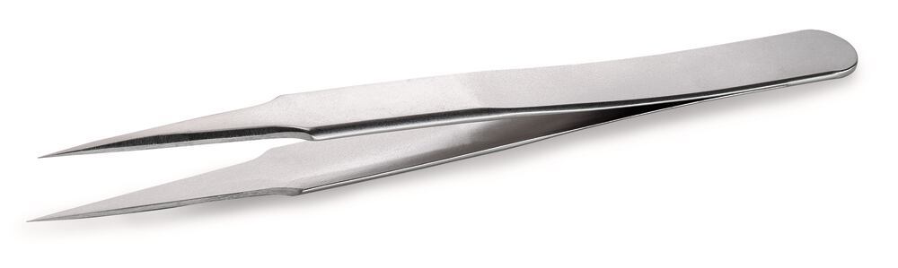 ROTILABO® precision tweezers, Straight SA type 2, L 120 mm, SS 0.10 mm