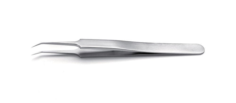 ROTILABO® precision tweezers, Angled SA, type 5B, L 110 mm, SS 0.08 mm