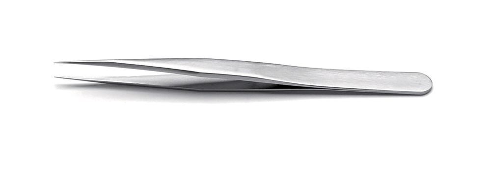 ROTILABO® precision tweezers, Straight S type 1, L 120 mm, SS 0.10 mm, 1 unit(s)