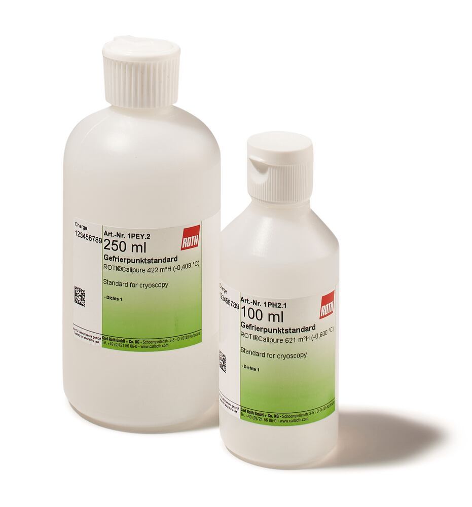 Standard for cryoscopy, 621 m°H (-0,600 °C), 100 ml, plastic