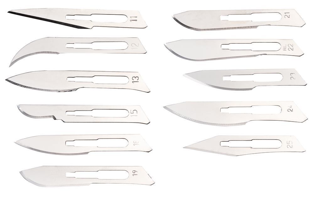 Scalpel blades, type 20, Sterile, 100 unit(s)