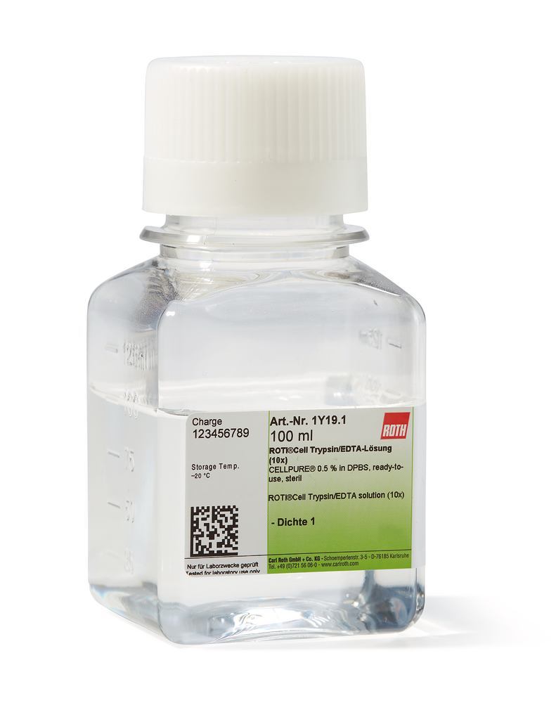 ROTI®Cell Trypsin/EDTA solution (10x), sterile, 10x, CELLPURE®, 100 ml, plastic