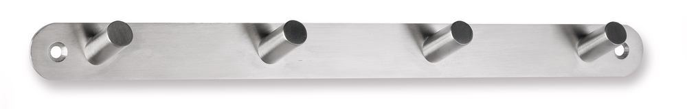 Metal hanging strip, with four straight hooks, 300x250x30 mm, 1 unit(s)