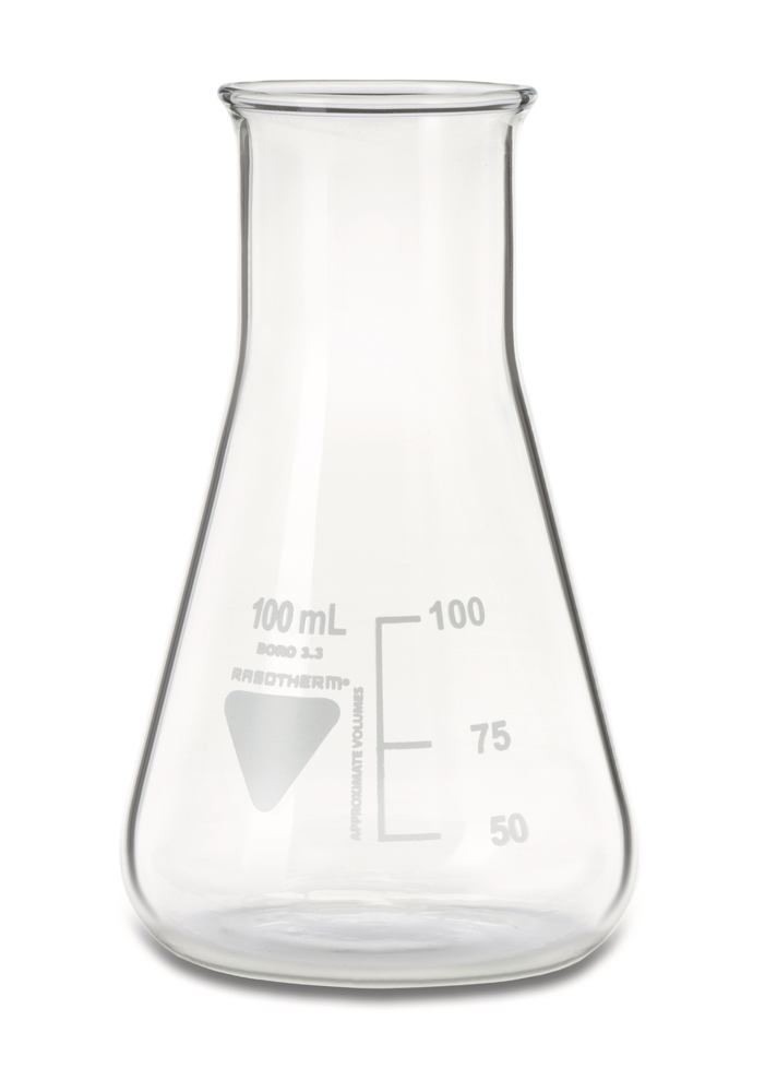 RASOTHERM wide-neck Erlenmeyer flasks, 100 ml, 10 unit(s)