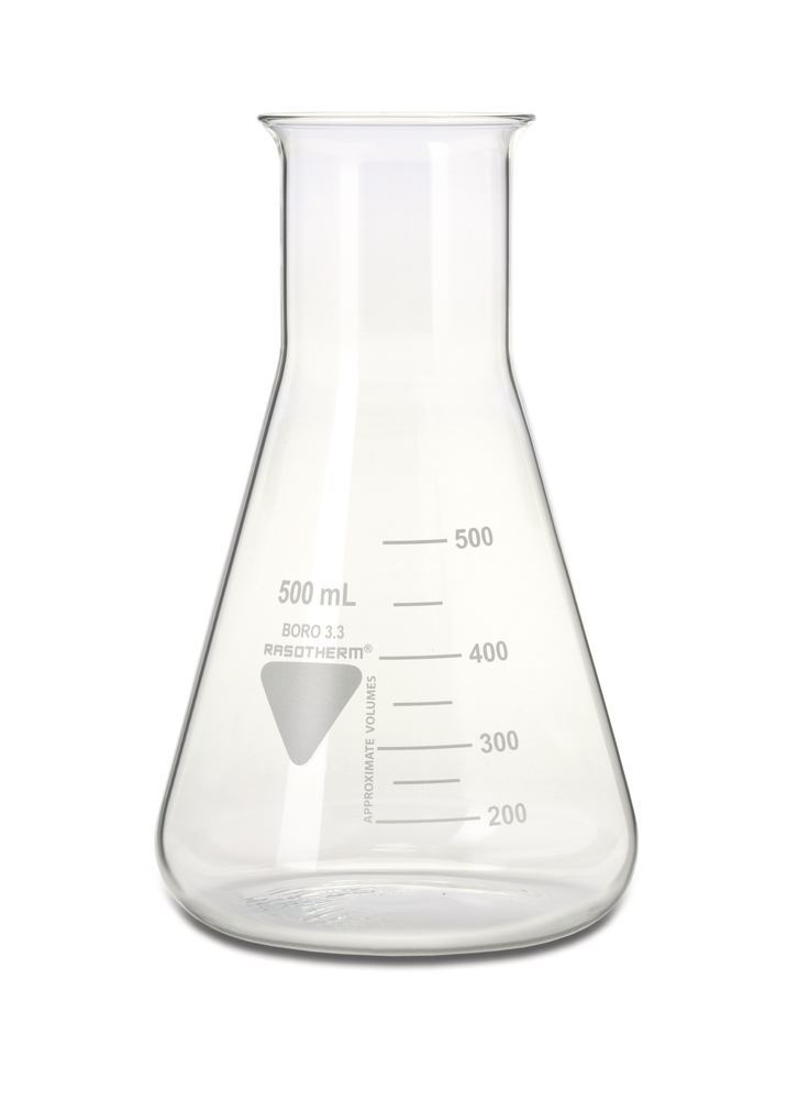 RASOTHERM wide-neck Erlenmeyer flasks, 500 ml, 10 unit(s)