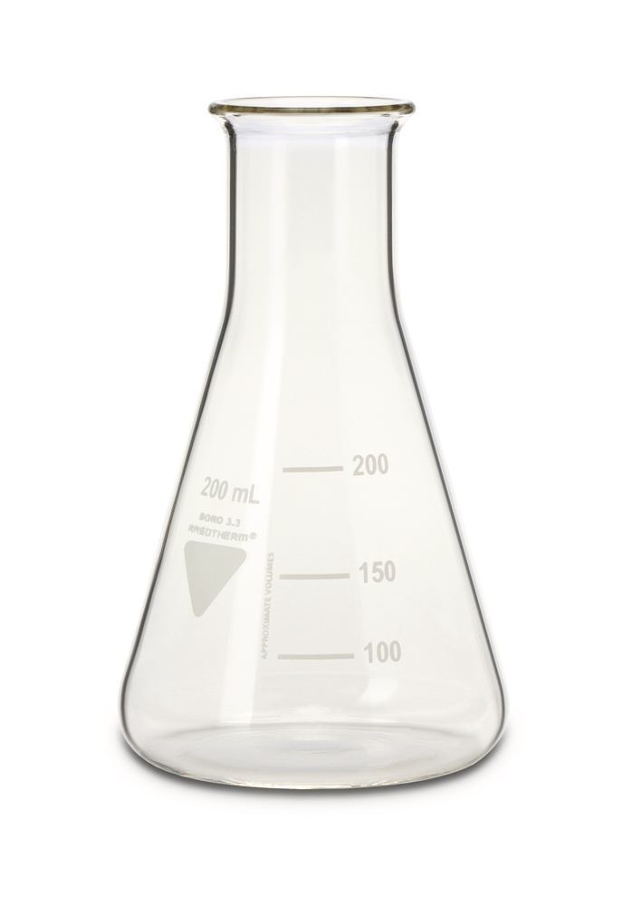 RASOTHERM narrow-neck Erlenmeyer flasks, 200 ml, 10 unit(s)