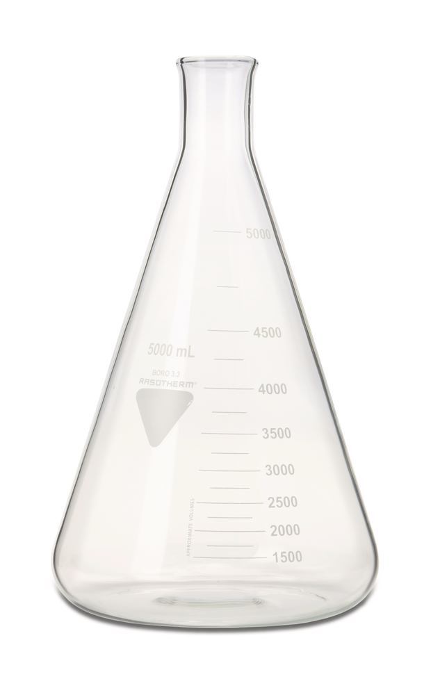 RASOTHERM narrow-neck Erlenmeyer flasks, 5000 ml, 1 unit(s)