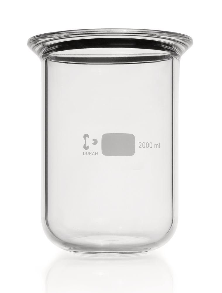 Flat flange beaker, DURAN®, DN120,, with groove, 2000 ml, 1 unit(s)
