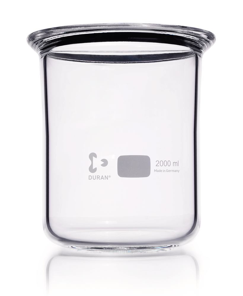 Flat flange beaker, DURAN®, DN150,, with groove, 2000 ml, 1 unit(s)