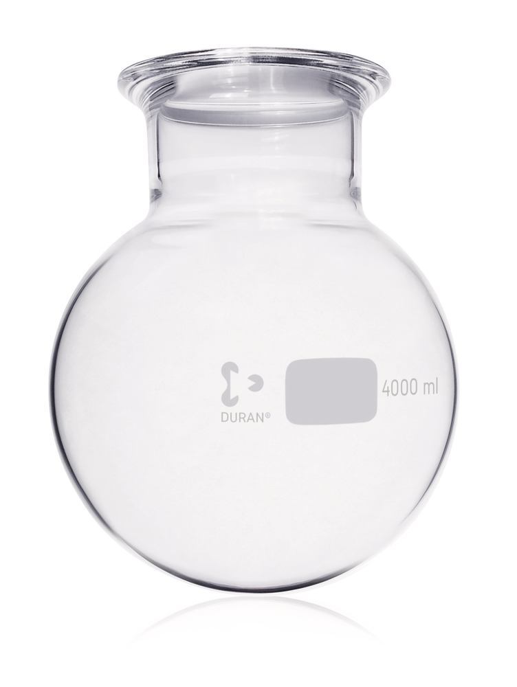 FF round bottom flask, DURAN®, DN100,, with groove, 4000 ml, 1 unit(s)