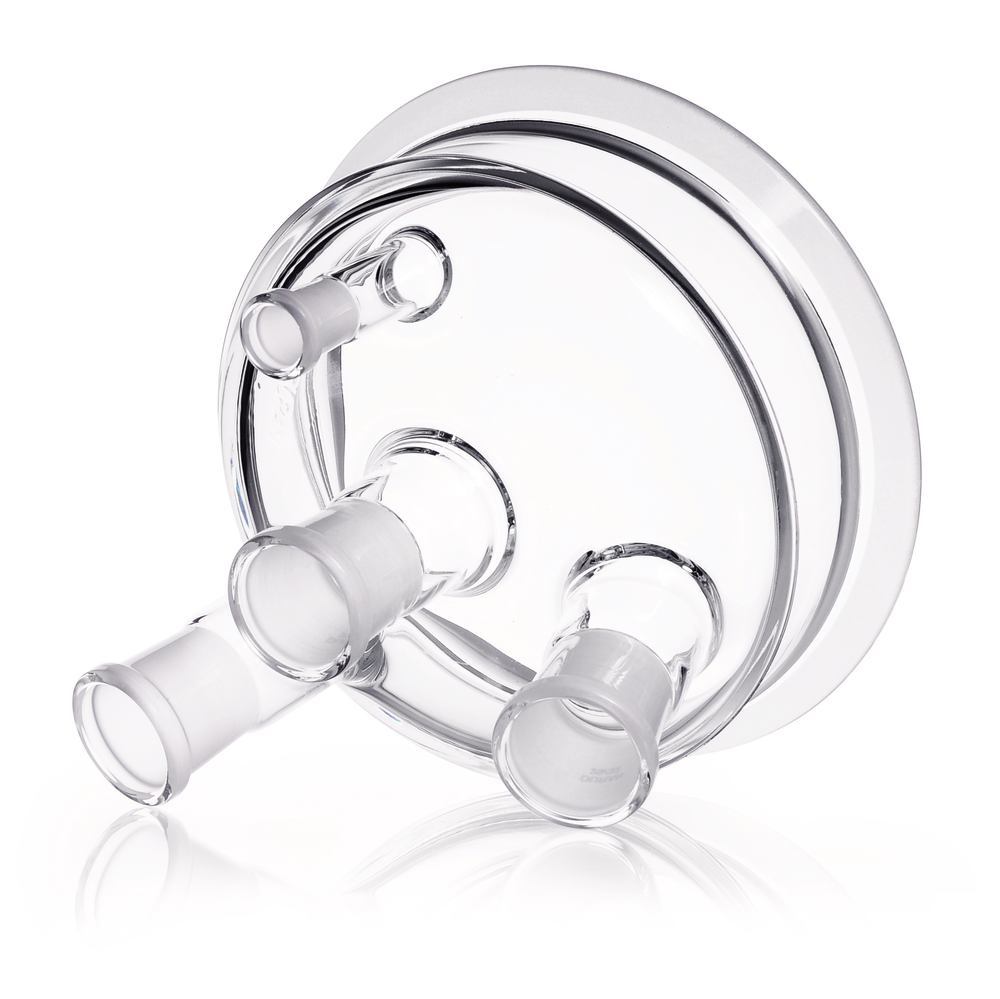 Flat flange lid DURAN® 4 necks with NS centre neck, 1 vertical